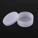 50pcs White Plastic Cosmetic Sample Container 10 Grams Jars Pot Glover