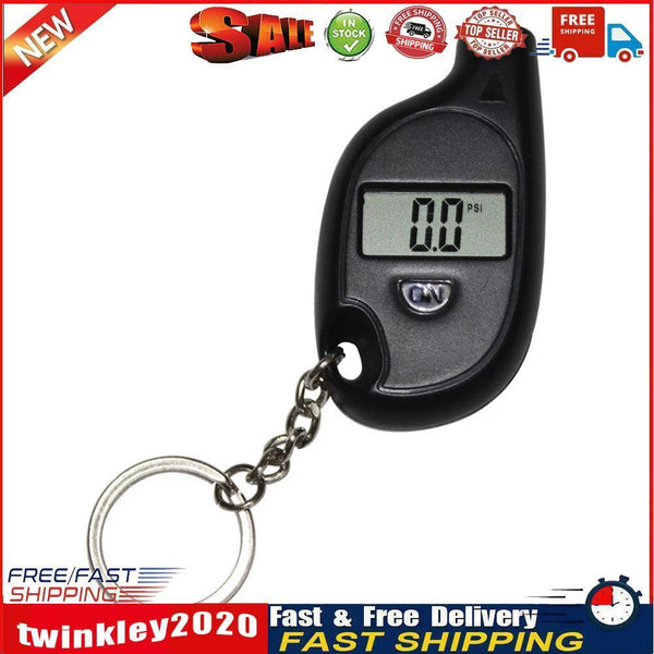 Mini LCD Digital Tire Pressure Gauge Keychain Car Tyre Air Pressure Gauge Newly
