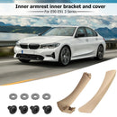 Left Side Inner Door Panel Handle Trim+ Cover for E90 E91 3 Series (Beige)