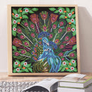 5D Diamond Painting Peacock Partial Special Shape Rhinestone DIY Art Crafts K