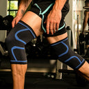 1pc Knitted Sports Compression Knee Protective Strap Knee Pad (Blue XL)