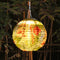 10 inch LED Round Solar Lantern Printed Waterproof Hanging Decor (Parrot A)