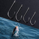 150pcs High Carbon Steel Barbed Fishing Hooks Sea Fishing Bait Holders