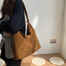 Fashion Winter Corduroy Shoulder Bag Women Autumn Large Capacity Shopping Bags