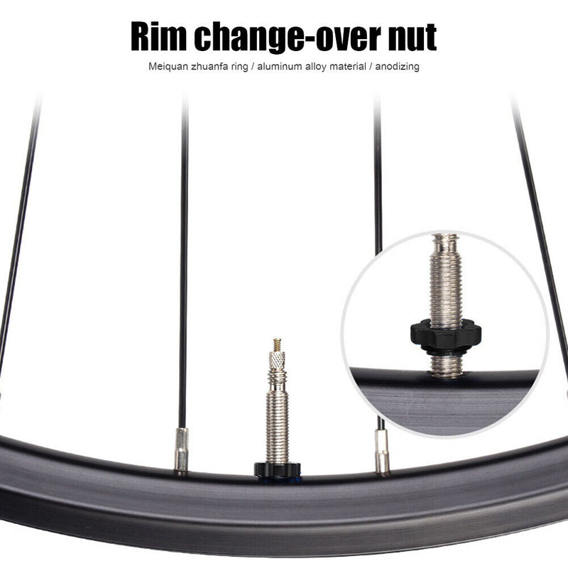 VXM 2pcs/set Mountain MTB Bike Schrader Presta Valve Wheel Converter Nut Rim