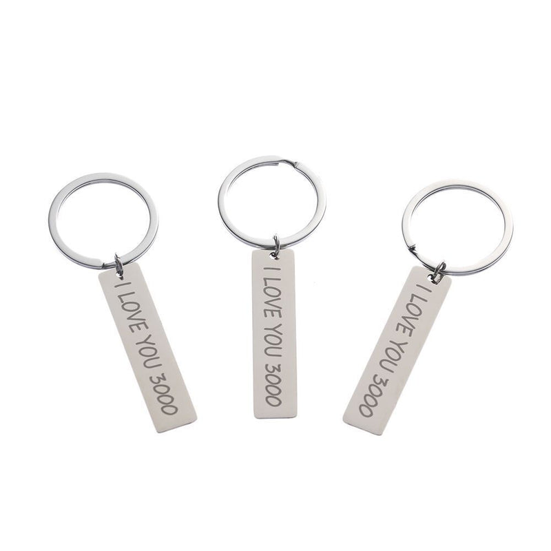 Wife Husband Gift Jewelry Keyfob Key Ring Car Pendant I Love You 3000 Keyring