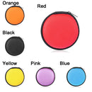 Round Shaped Hard Pocket Storage Bag Earphone Case Organizer Box Headphone