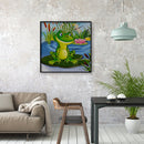 Frog on Pond Drawing 5D DIY Full Round Drill Picture Diamond Painting Kit