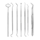 4PCS Set Hoe Probe Tweezer Dental Mirror Tooth Care Kit Dentist Prepared Tool