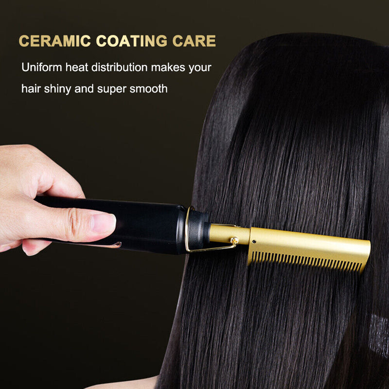 3-Speed Temperature Adjustment Comb Hair Straightening Constant Heating Combs