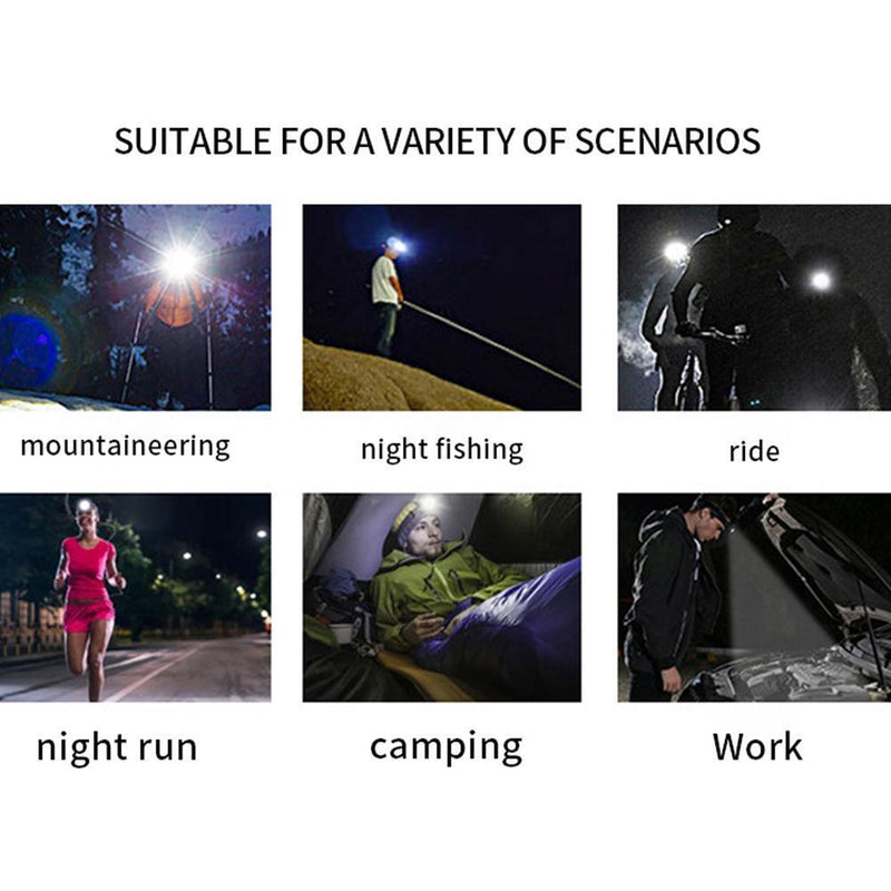 4 in 1 Waterproof XPG+COB LED Cap Hat Light Hiking Camping Working Headlamp