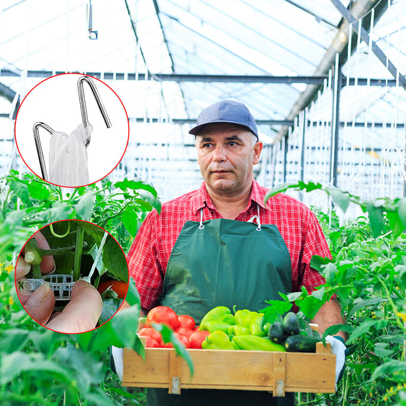 Plant Climbing Hooks Set Tomato Stand J Hook with Vine Clips for Vegetable