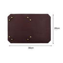 Vegetable Tanned Leather Outdoor Camping Pad for SOTO 310 Stove (Wine Red)