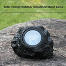 4xLED Solar Simulation Stone Lamp Outdoor Waterproof Garden Landscape Light