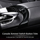 Console Armrest Switch Button Trim for Mercedes Benz W205 2015-2020 (Black)