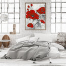 Full Cross Stitch 11CT Red Flower Stamped Embroidery DIY Needlework Kits Newly