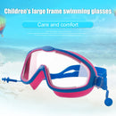 Children Swimming Goggles w/ Earbuds Anti Fog Swimming Glasses (Rose Red) Newly