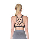 Women Fitness Sports Yoga Gym Bra Push Up Padded Cross Back Vest(Black/S)-2