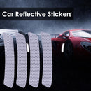 4pcs Car Wheel Rim Eyebrow Reflective Warning Stickers Protectors (White) Newly
