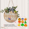 Welcome Sign Front Door Decoration Interchangeable Rustic Round Wood Wreaths~