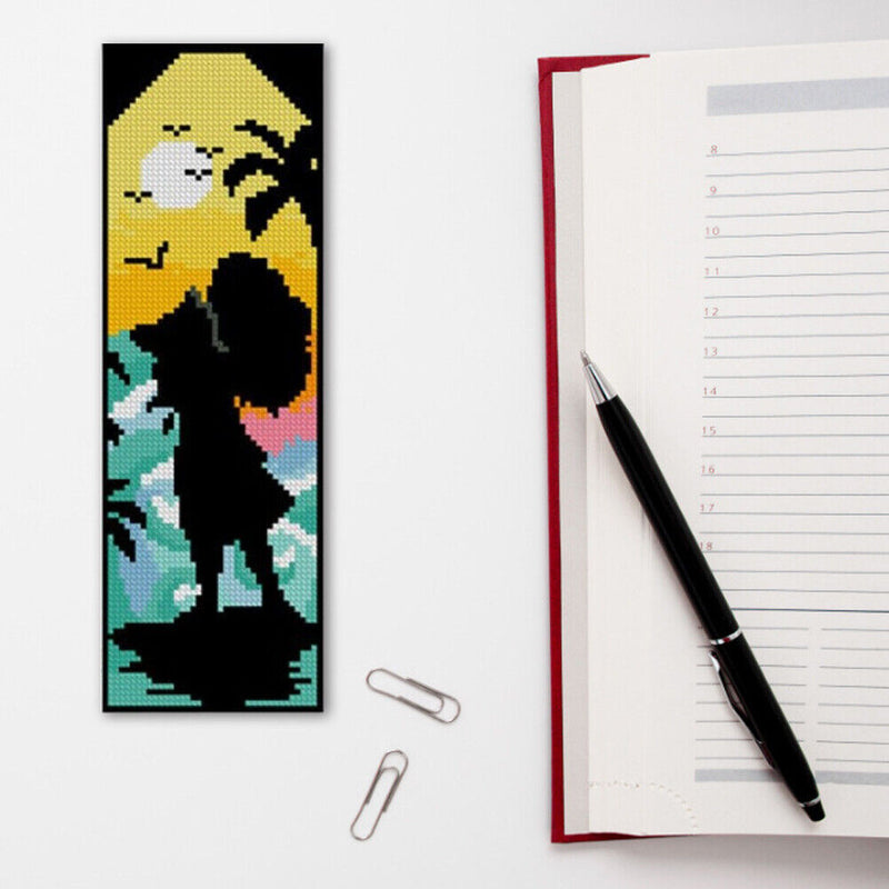 18x6cm Cotton DIY Bookmark 12CT Counted Night View Kit Cross Stitch (G)