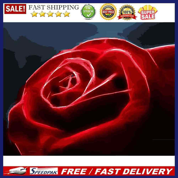 DIY Digital Painting By Numbers Rose Canvas Modern Wall Art Home Decor 40x50cm