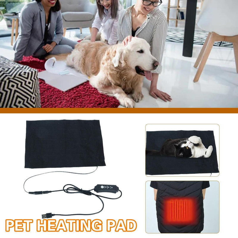 USB 3 Level Electric Heating Pad Pet Dog Cat Bed Warmer Home Office Chair MatN.#