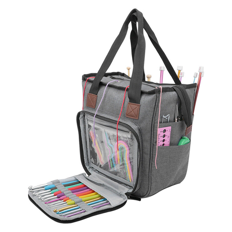 Knitting Yarn Bags Crochet Hooks Needles Sewing Kits Storage Case Organizer