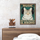 Retro Cat Poster Frameless Picture Oil Paint By Numbers Hand Painted Picture