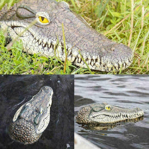 Artificial Crocodile Alligator Head Foam Floating Decoy Pond For Pool U8P7