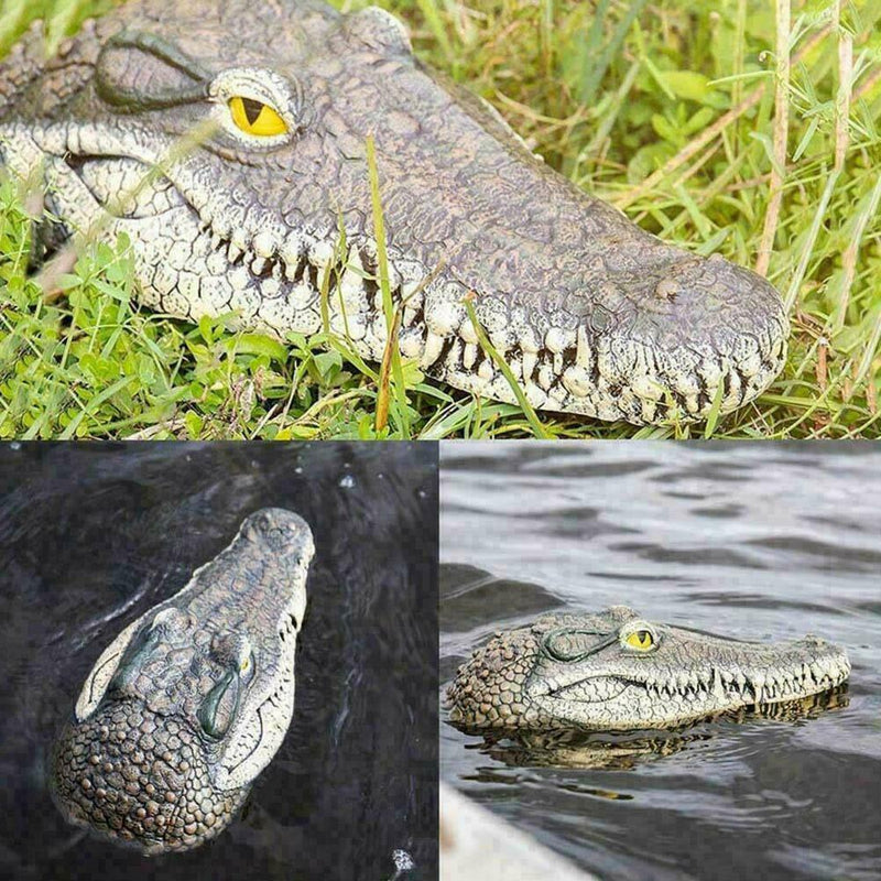 Artificial Crocodile Alligator Head Foam Floating Decoy Pond For Pool U8P7