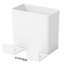 Wall Holder Storage Box Remote Control Mobile Phone Plug Organizer (White) Newly