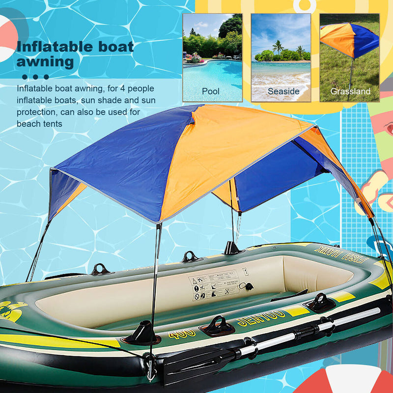 Sun Shelter - Inflatable Sailboat Awning Cover & Fishing Canopy Sun Shade
