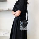 Heart Flap Bead Strap Shoulder Bag Ladies Leather Handbags Female Crossbody Tote