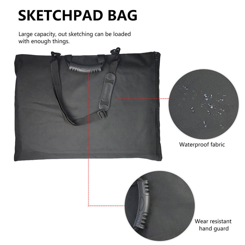 Art Portfolio Bag Waterproof 8K Nylon Portfolio Drawboard Case - A3 Size Newly