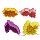Crust Cutters Baking Fondant Cookie Cutter Biscuit Mold Leaves Press Plunger