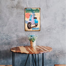 Car Sheet Metal Drawing Metal Painting Tin Poster Bedroom Sign for Wall Home