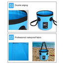 20L Portable Folding Bucket Outdoor Fishing Car Wash Water Storage (Blue)
