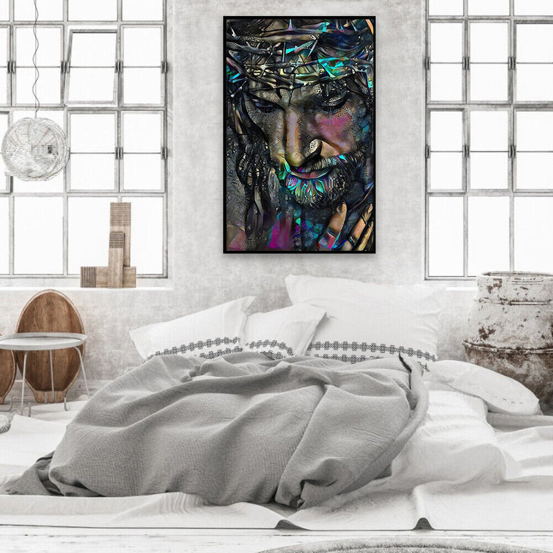 Canvas Painted Oil Paint By Numbers Priest DIY Wall Art Modern Bedroom Deco