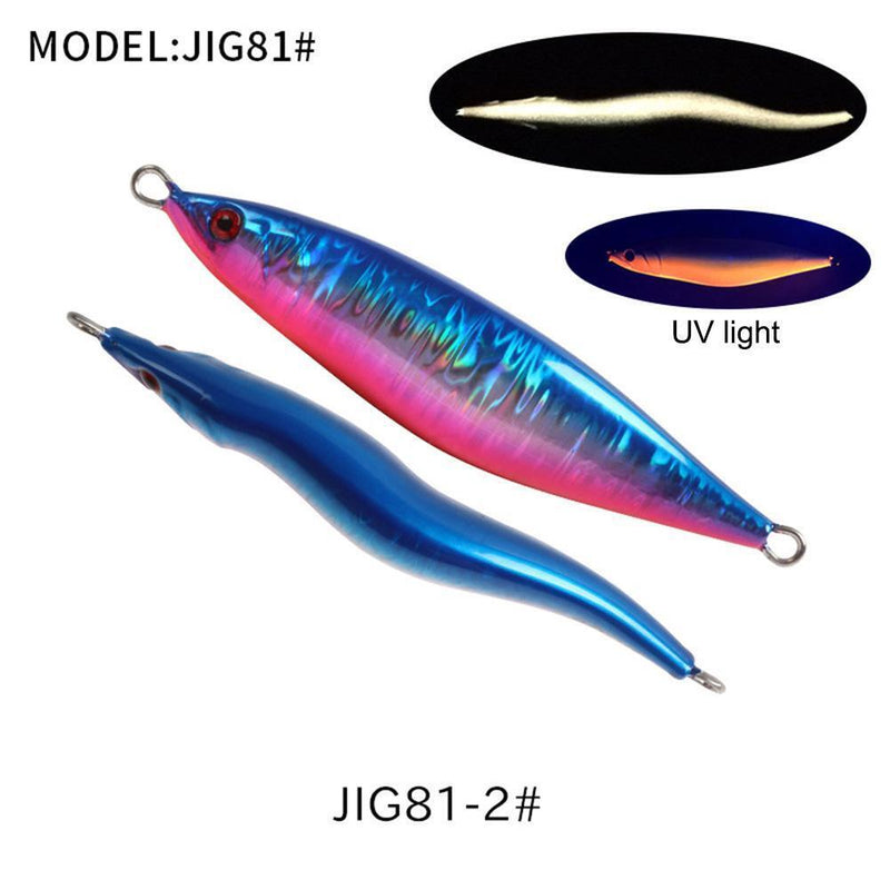 S Shaped Luminous Fishing Lure 12cm 160g Metal Artificial Bait (JIG81-2)