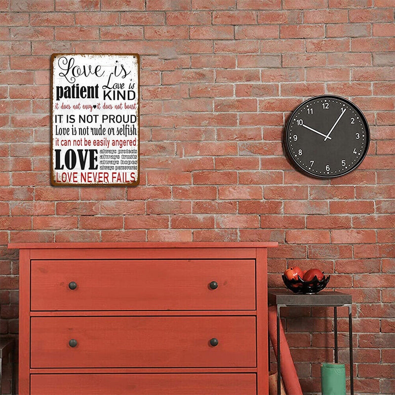 Retro Letter Rules Metal Plate Painting for Bar Pub Tin Plaques Wall Sign