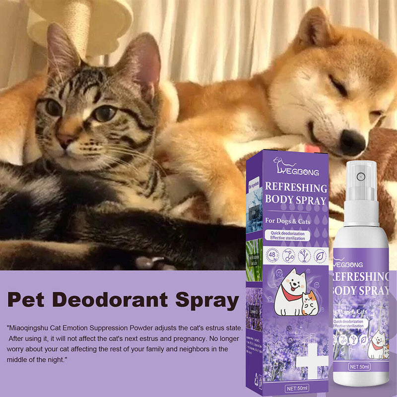 Lavender Oil Dog Deodorizer Spray Long Lasting for Puppies Cats Perfume Spray