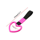 JDM Heart Train Bus Handle Hand Strap Car Rear Bumper Warning Loop (Pink)