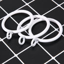 10pcs Metal Ring Window Shower Curtain Rings Hanging Clamp Hoop (White)