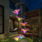 LED Solar Wind Chime Butterfly Light Color Changing IP65 Hanging Lamp (B) Newly