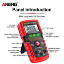 ANENG M107 4000 Counts Smart Digital Multimeter NCV DC AC Tester (Red) Newly