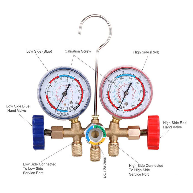Manifold Gauge Set for R12 R22 R404A R134a Car Air Condition Refrigeration Tools