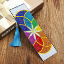 5D Rhinestone Mosaic Diamond Painting Exquisite Leather Tassel Bookmarks Gi