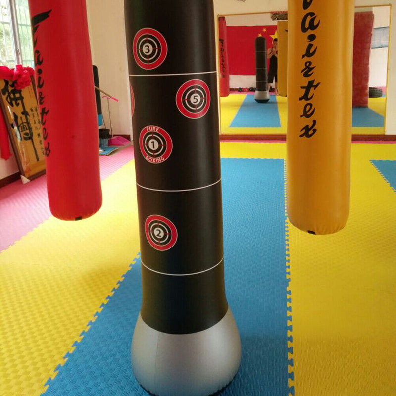 Boxing bag kids, 63"" inflatable stand boxing bag boxing column tumbler boxing target to Ka