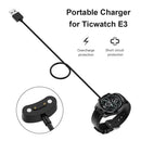 For Ticwatch E3 / Pro3 / Pro3 LTE USB Fast Charger Cable Smart Watch Accessories